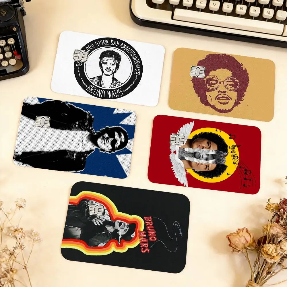 

Singer Bruno mars Waterproof Film Skin Cover Credit Card Stickers Debit Front Bank Bus Pass