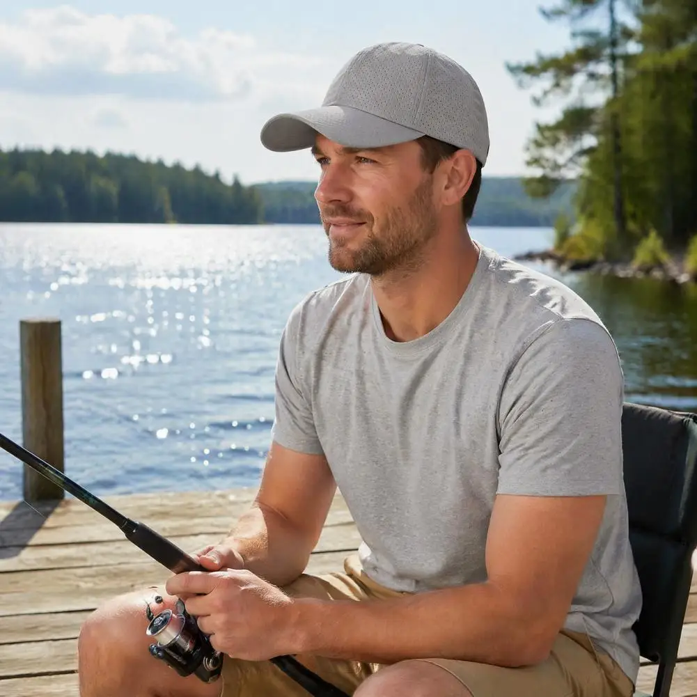Comfortable Fit Breathable Hat Breathable Baseball Cap for Men Women Quick-drying Sun Protection Hat for Hiking for Fishing