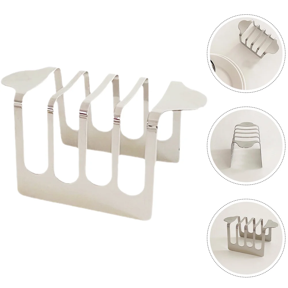 

Toast Storage Rack Reusable Stand Table Kitchen Supply Daily Use Holder Stainless Steel Tabletop Countertop Bread Metal