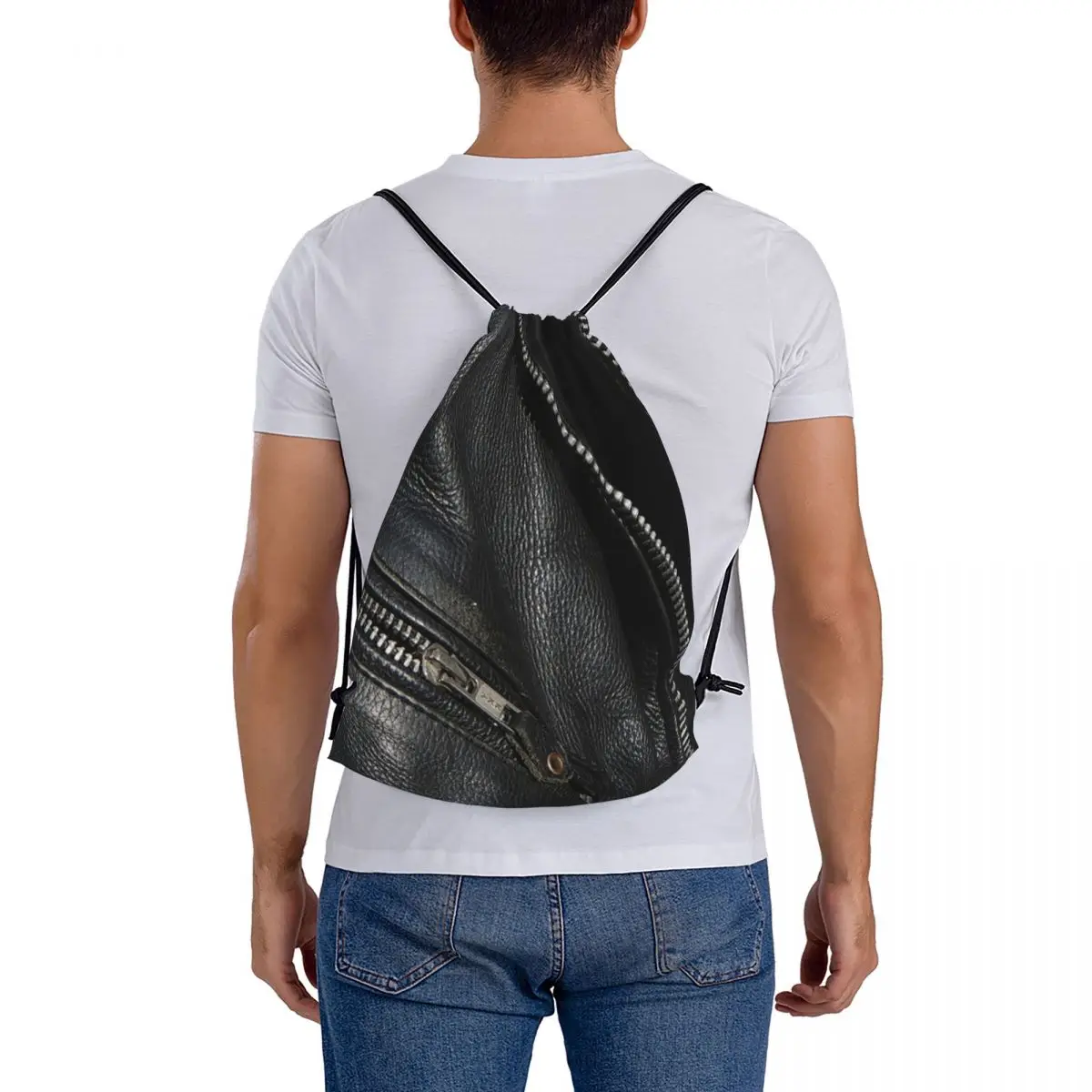 Sacs à dos en cuir portables multifonctions pour hommes et femmes, sacs de proximité Wstring, Bundle Pocket, sac de sport, sacs à livres pour étudiants