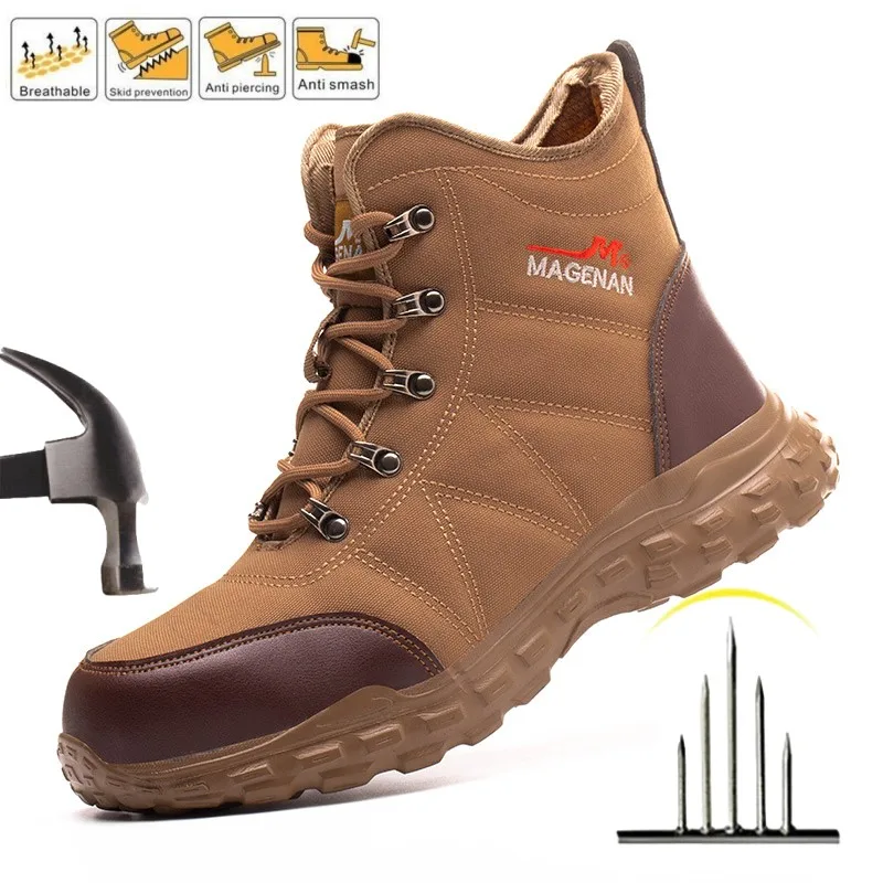 

New Non Slip High-quality Safety Work Boots Men Anti-puncture Steel Work Sneakers Puncture-Proof Stab-resistant Safety Shoes
