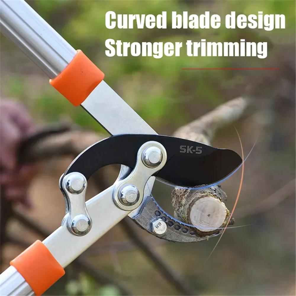 Long Length Scissor Hedge Gardening Scissor Flower Pruner Anti-Slip Grip Garden Pruning Tool Ratchet Cut Tree Branch Garden Tool