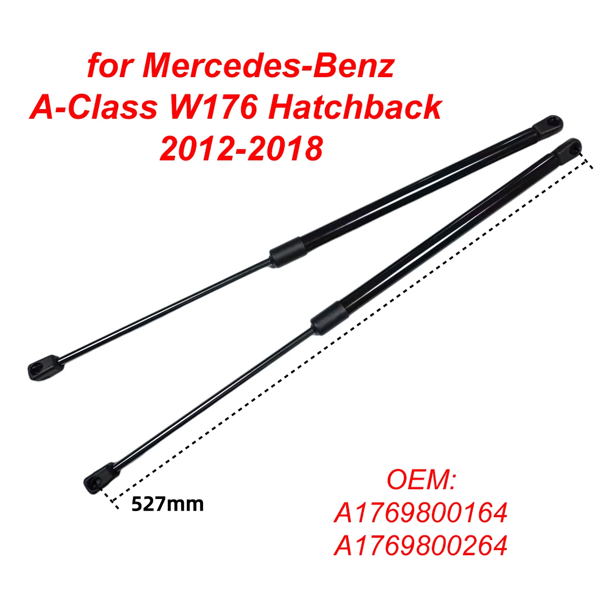 

2Pcs A1769800164 for Mercedes-Benz A-Class W176 Hatchback 2012-2018 Car Rear Trunk Boot Tailgate Gas Struts Lift Support Rods