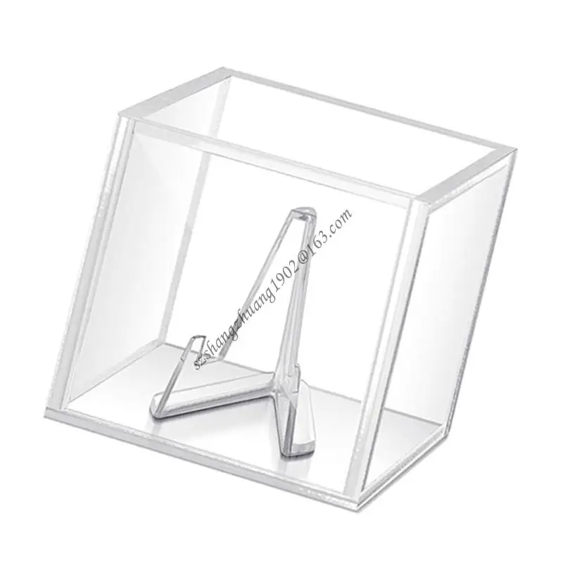 Q6RB Clear Acryl Display Case Organizatorzy biżuterii do pierścieni i typów oferujących doskonałą widoczność i ochronę pyłu