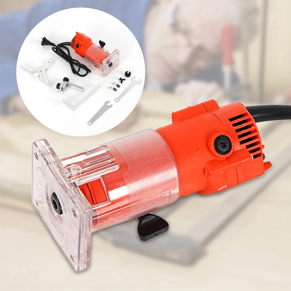 300W Elektrische Trim Router 1/4 "Collet Handheld Trimmer 30000 Rpm Voor Houtbewerking