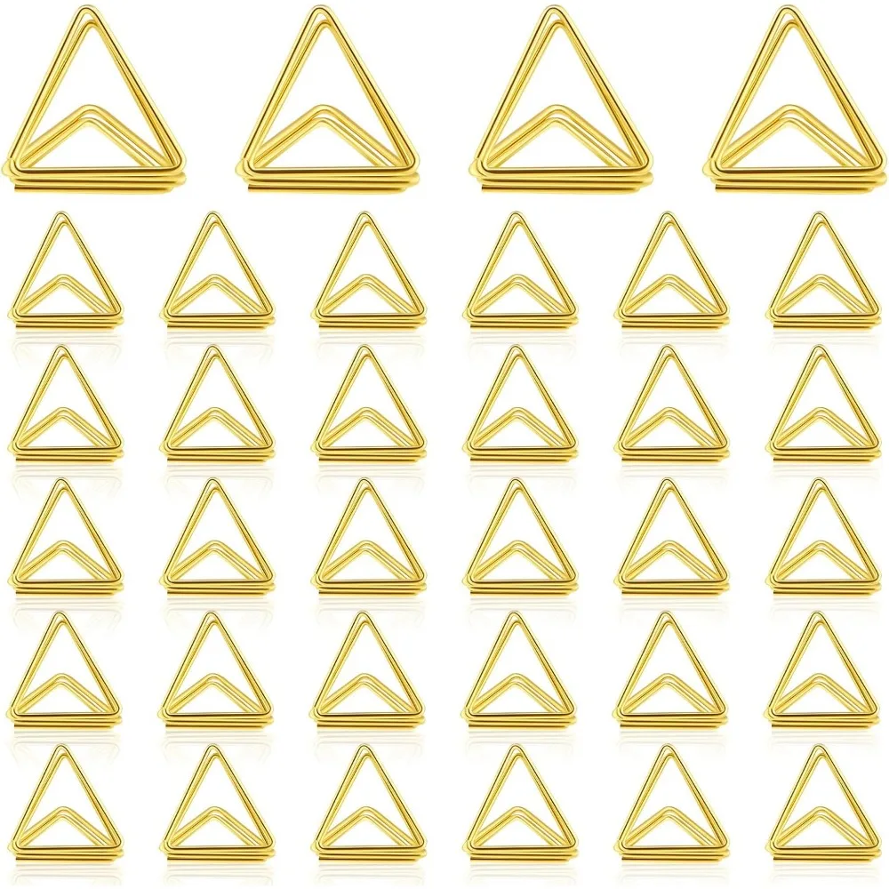 

60 Pieces Table Number Holder Place Triangle Shape Name Numbers Table Photo Picture Holder Stand Clip for Wedding