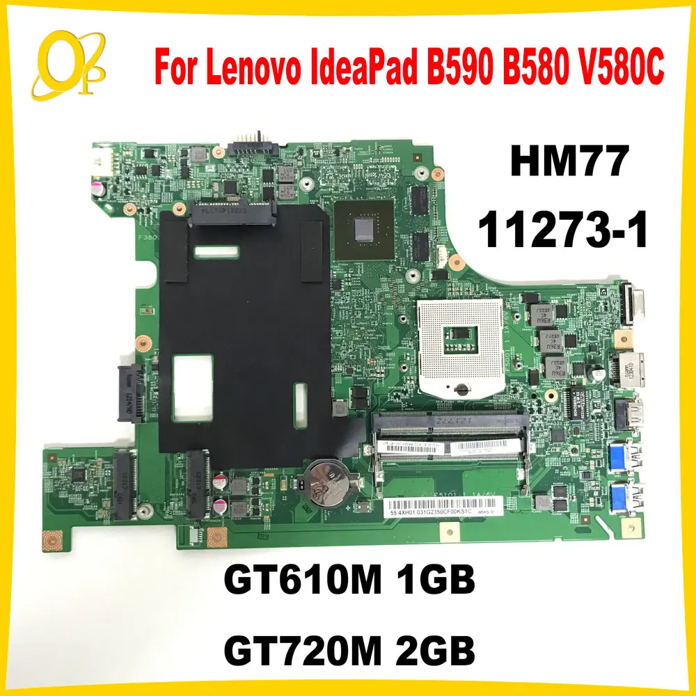 

11273-1 Материнская плата для Lenovo IdeaPad B590 B580 V580C Материнская плата ноутбука GT610M GT720/740M GPU HM77 48.4TE01.011 DDR3 Полный тест