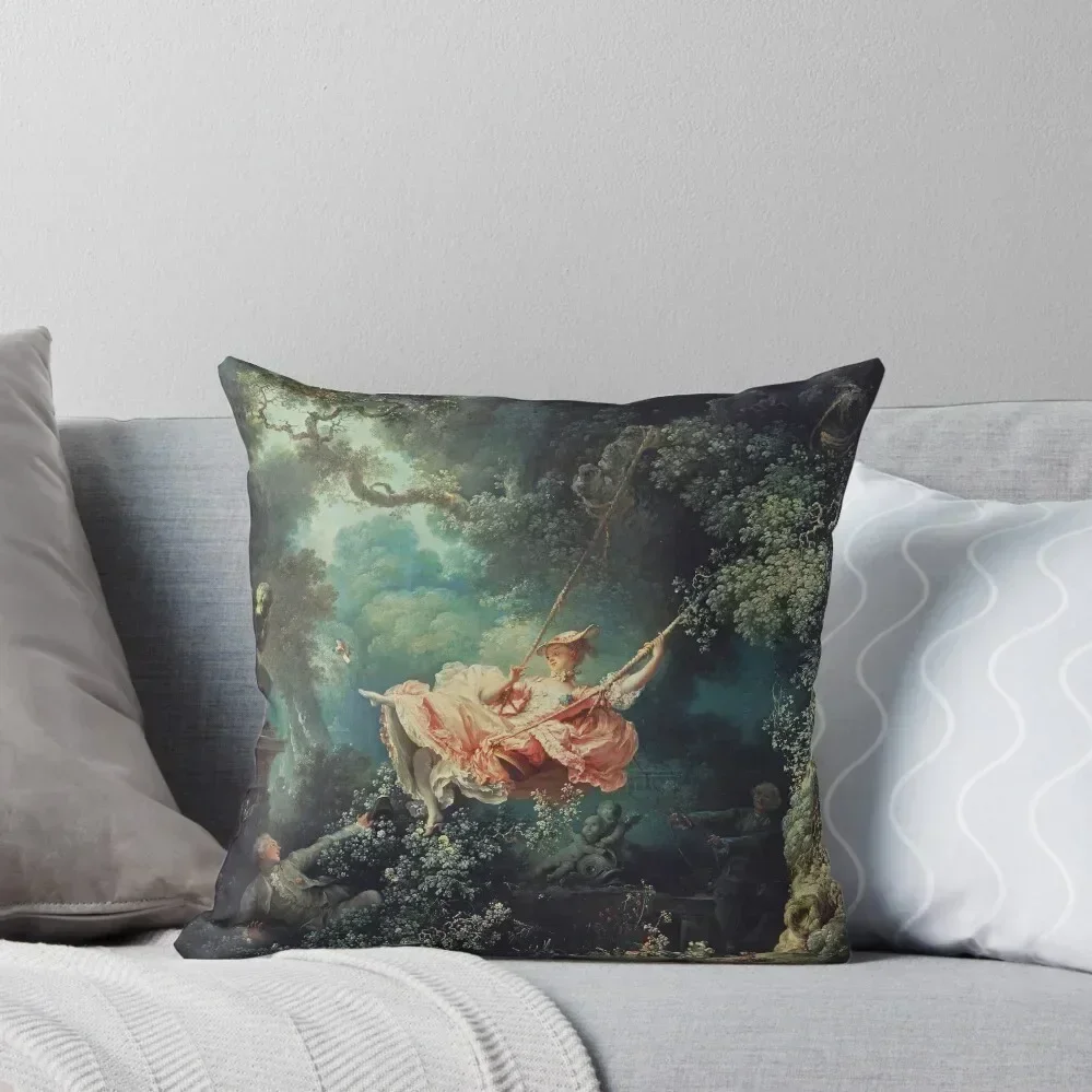 Jean-Honoré Fragonard - The Swing (L'Escarpolette) (1767) Throw Pillow Christmas Pillow Cases Elastic Cover For Sofa pillow