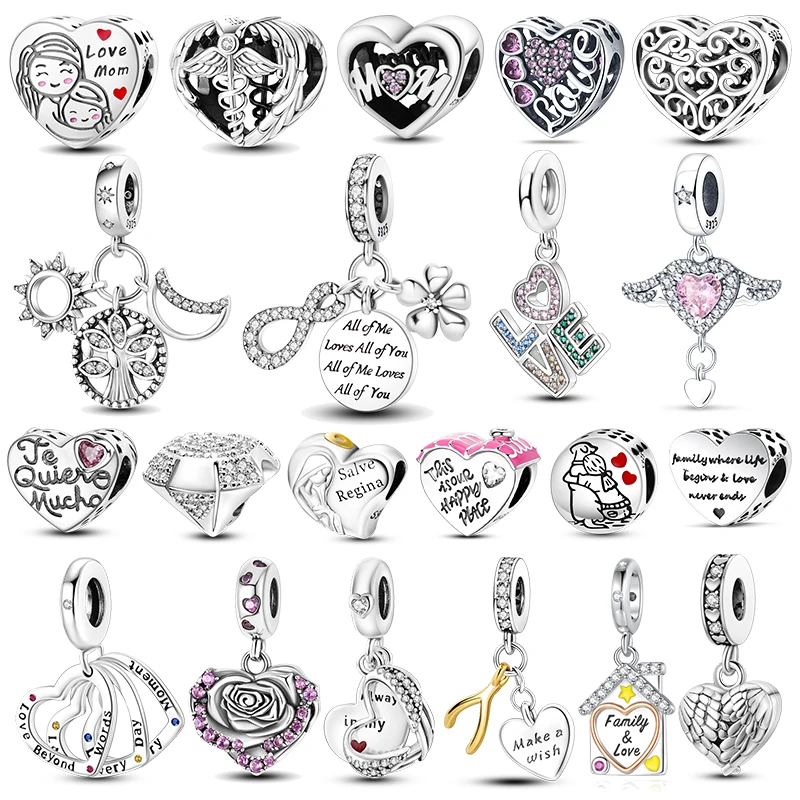 

Бусина-Шарм «Love You Mom» из серебра 925 пробы