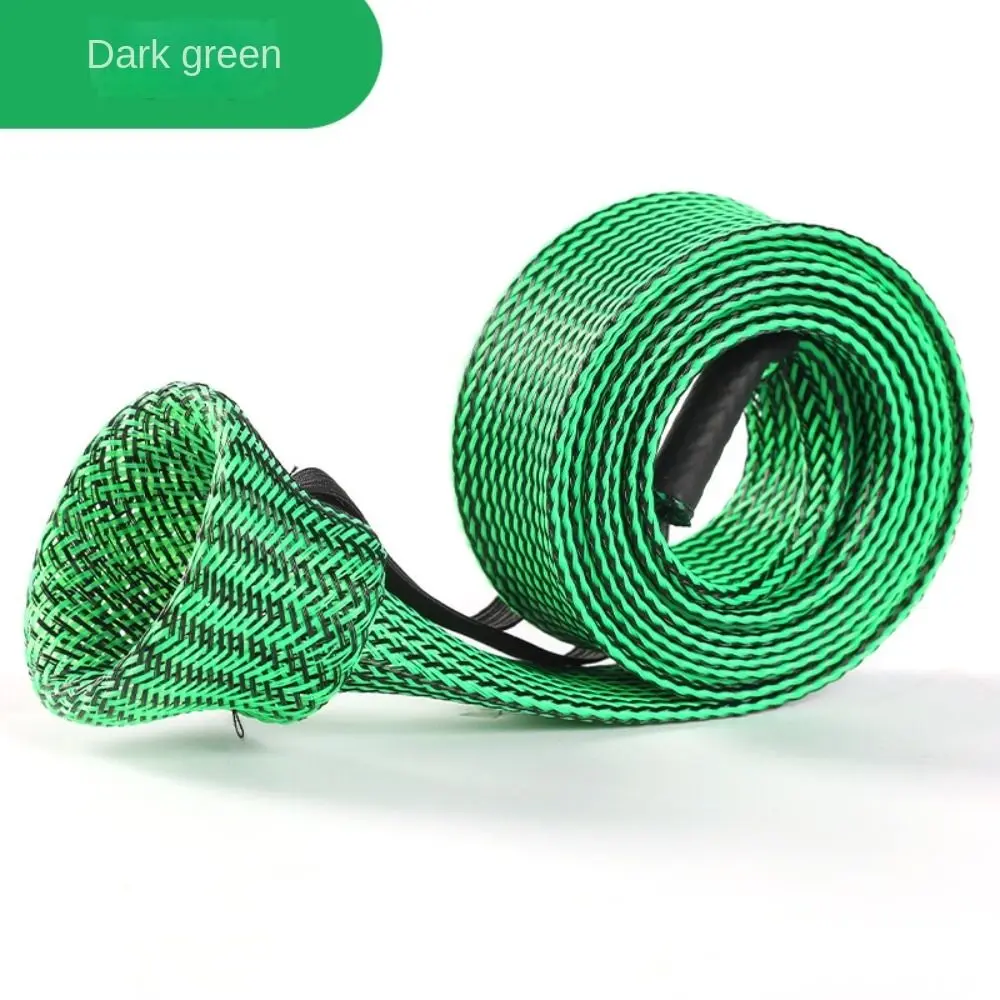

Braided Mesh Pole Sock Braided Mesh Protector Colorful PET Fishing Rod Protector 30mm*170cm Telescopic Spinning Rod Sleeve