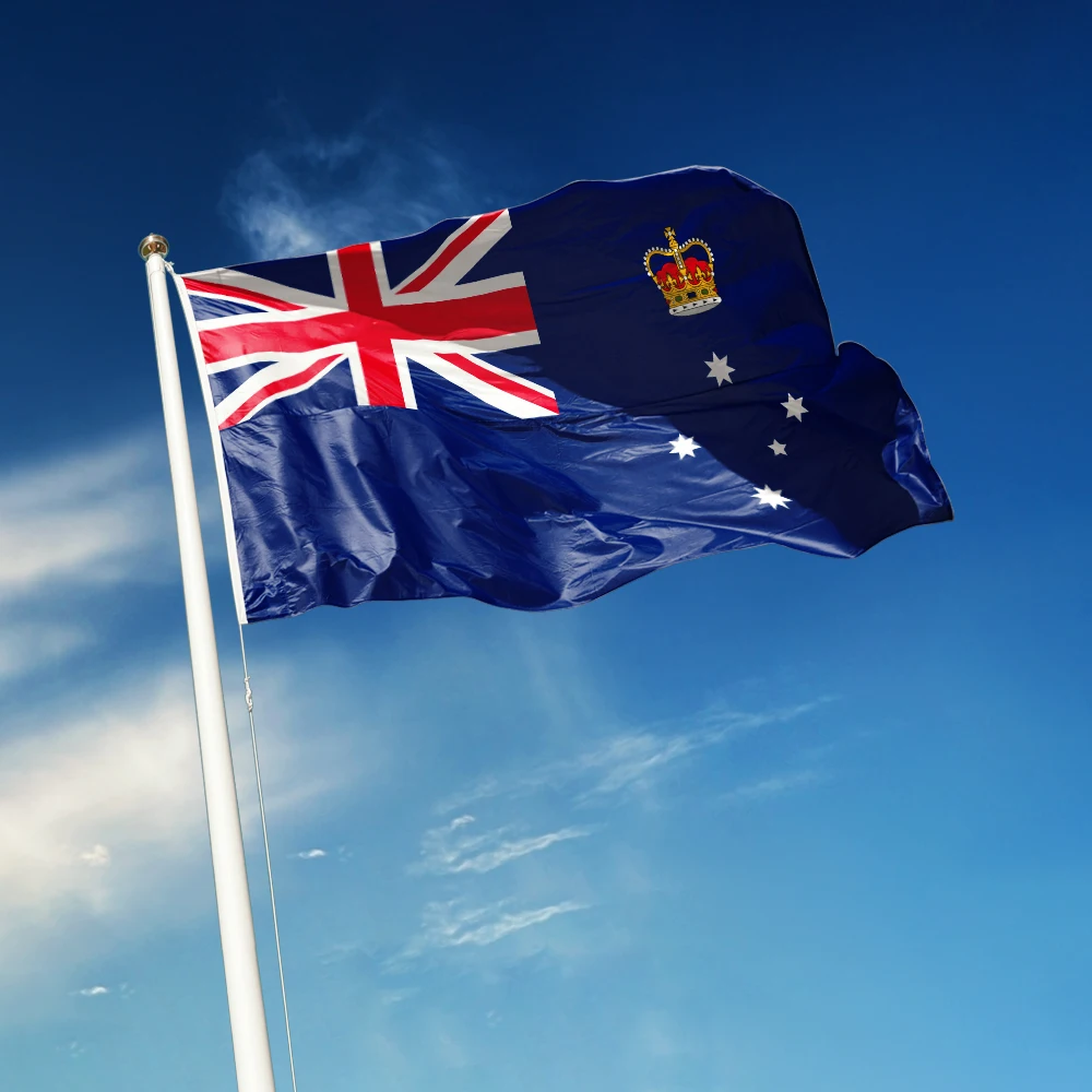3x5 Ft Victoria Vic Flag Vivid Color and Fade proof State Flags of Australia Polyester with Brass Grommets 3 X 5 Ft