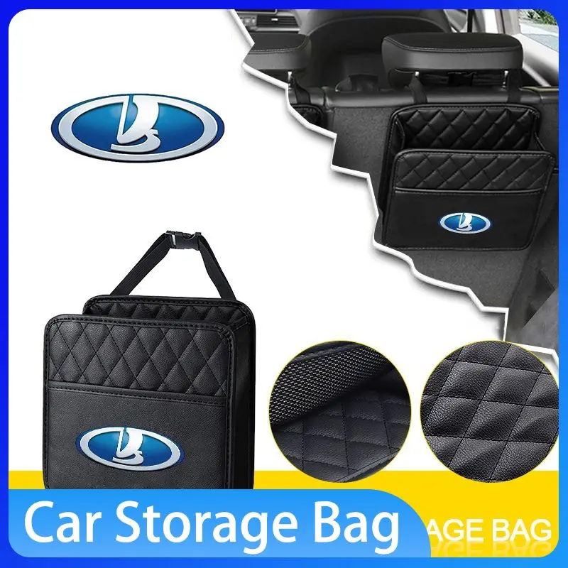 

Car Backseat Organizer Multifunction Leather Interior Hanging Storage Bag For Lada VESTA Niva Kalina Priora Granta Largus Vaz