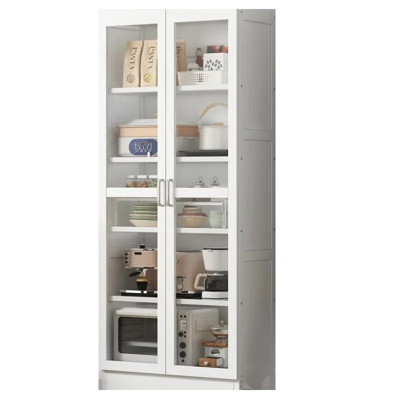 

Kitchen rack dust-proof household multi-layer shelf floor-to-ceiling cabinet multi-functional microwave oven pot storage