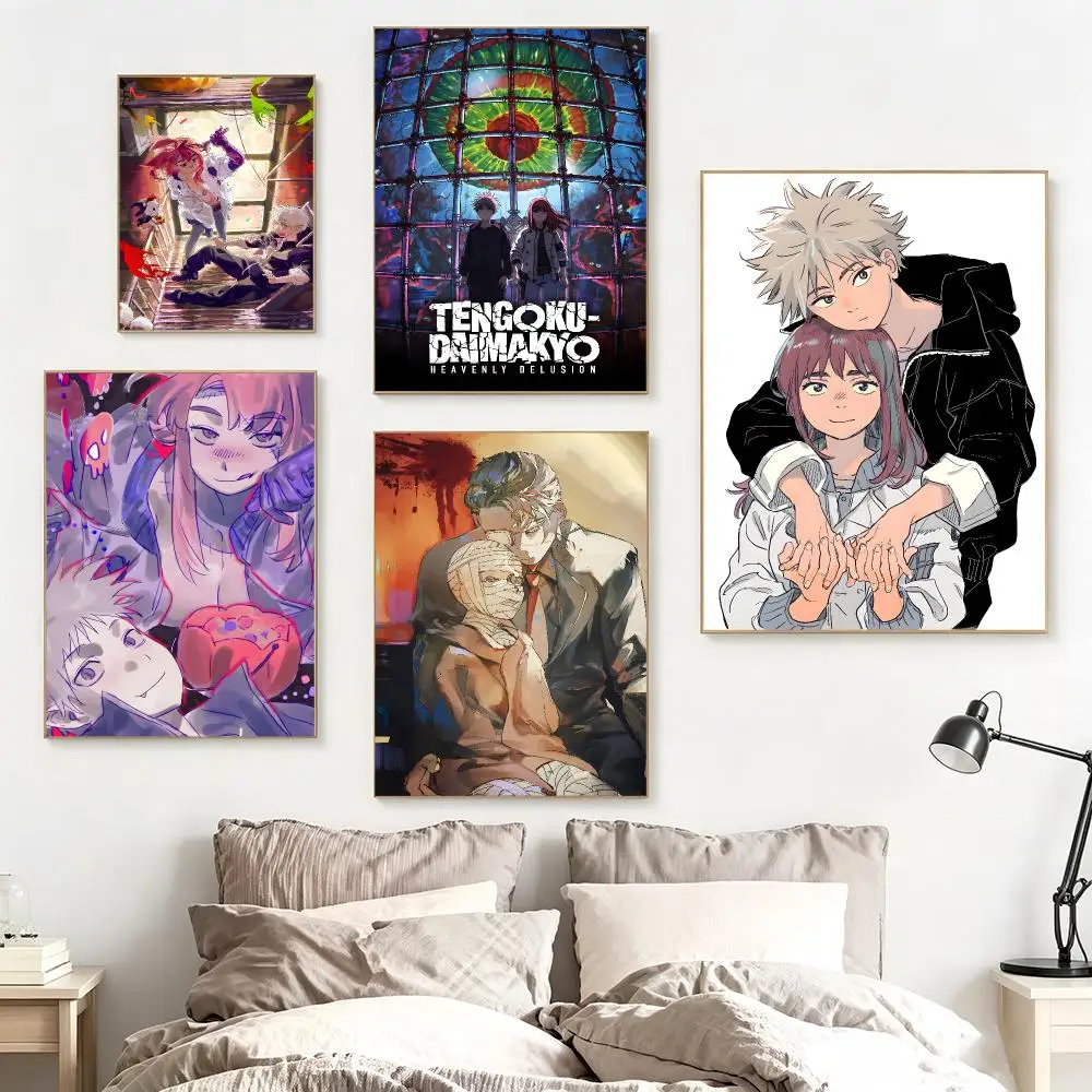 Japanese Anime H-Heavenly Delusion Poster impermeable para el hogar sala de estar dormitorio bar decoracion estetica