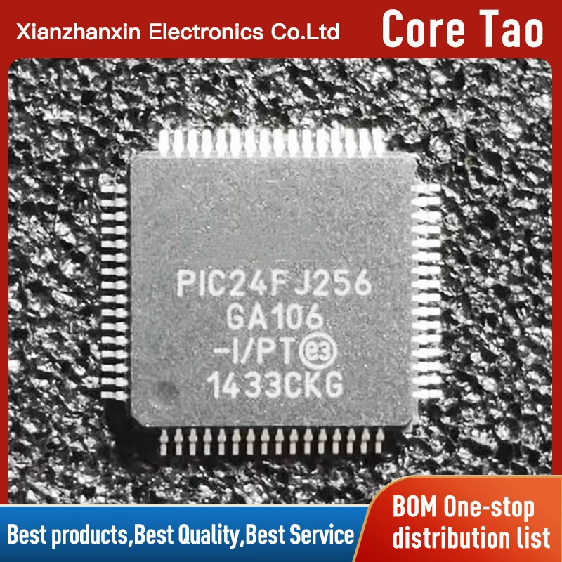 1pcs/lot PIC24FJ256GA106-I/PT PIC24FJ256GA106 PIC24FJ256 256GA106 QFP64 Microcontroller chips in stock