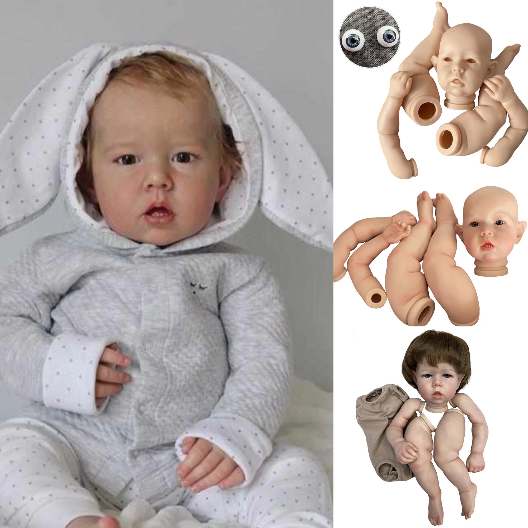 

Liam 20 Inch Reborn Handamde Bebe Painted Kits bonecas infantil meninas reborn poupées reborn sin pintar Painted Kit