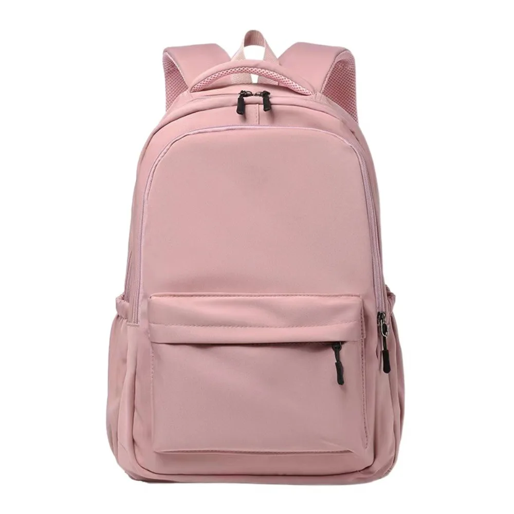 

Solid Color Preppy Style Backpack Nylon Korean Style Students School Bag Large Capacity Handbag Teenagers Shoulder Bag Women