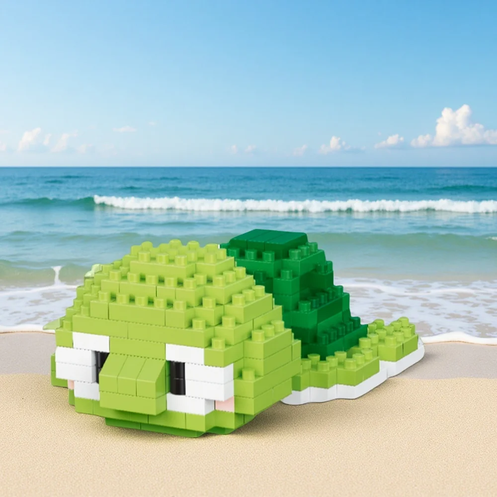 

Bloques Armables Animales Del Océano: Tortuga, Delfín, Pez Payaso, Cangrejo - Kit Creativo Juguete Educativo Para Niños Y Niñas