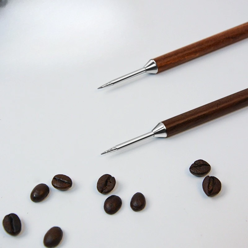 Coffee Latte Art Needle, Rosewood Handle Carving Needle, Fancy Latte Art Carving Tool, Practical Coffee Decorating Utensil