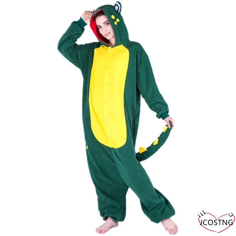 qwerrtyu. 123456 الكبار النساء الرجال 2022 زي الكرتون الأخضر التمساح نيسيس تأثيري منامة ملابس خاصة الشتاء Pyjasdffghjk 98 #3