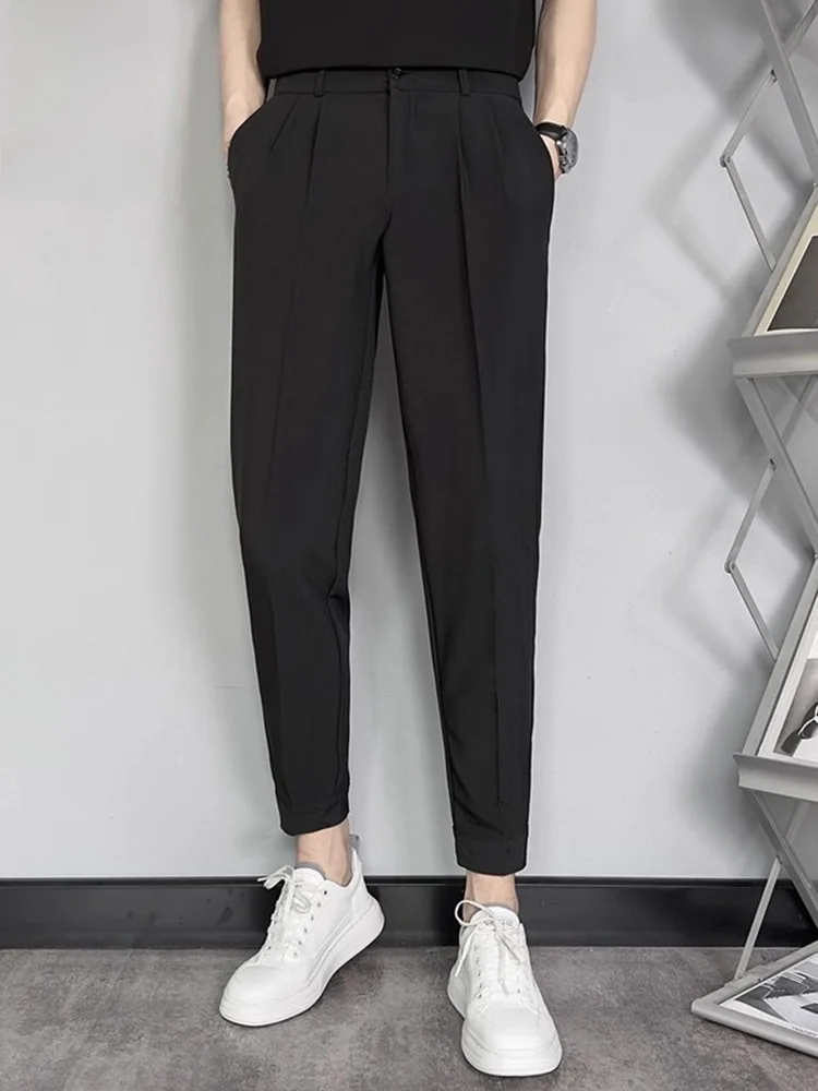 

Мужские повседневные брюки Slim Fit, весенняя новинка, модные универсальные брюки-чинос, молодежные брюки в стиле Vitali Sle