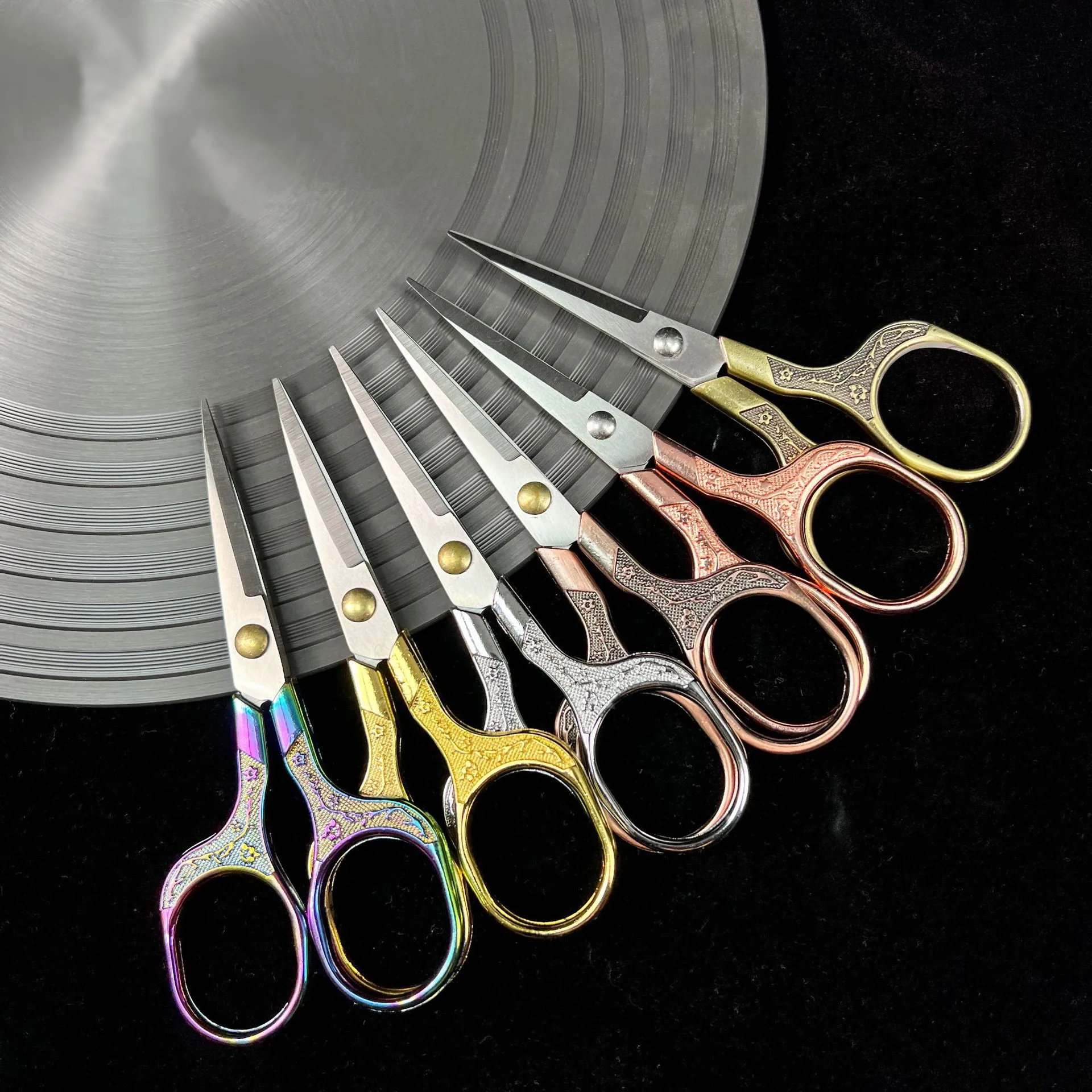 

127 мм нержавеющая сталь ретро резные ножницы студенческий резак для бумаги инструмент школьные канцелярские товары домашние портновские ножницы канцелярские принадлежности подарок