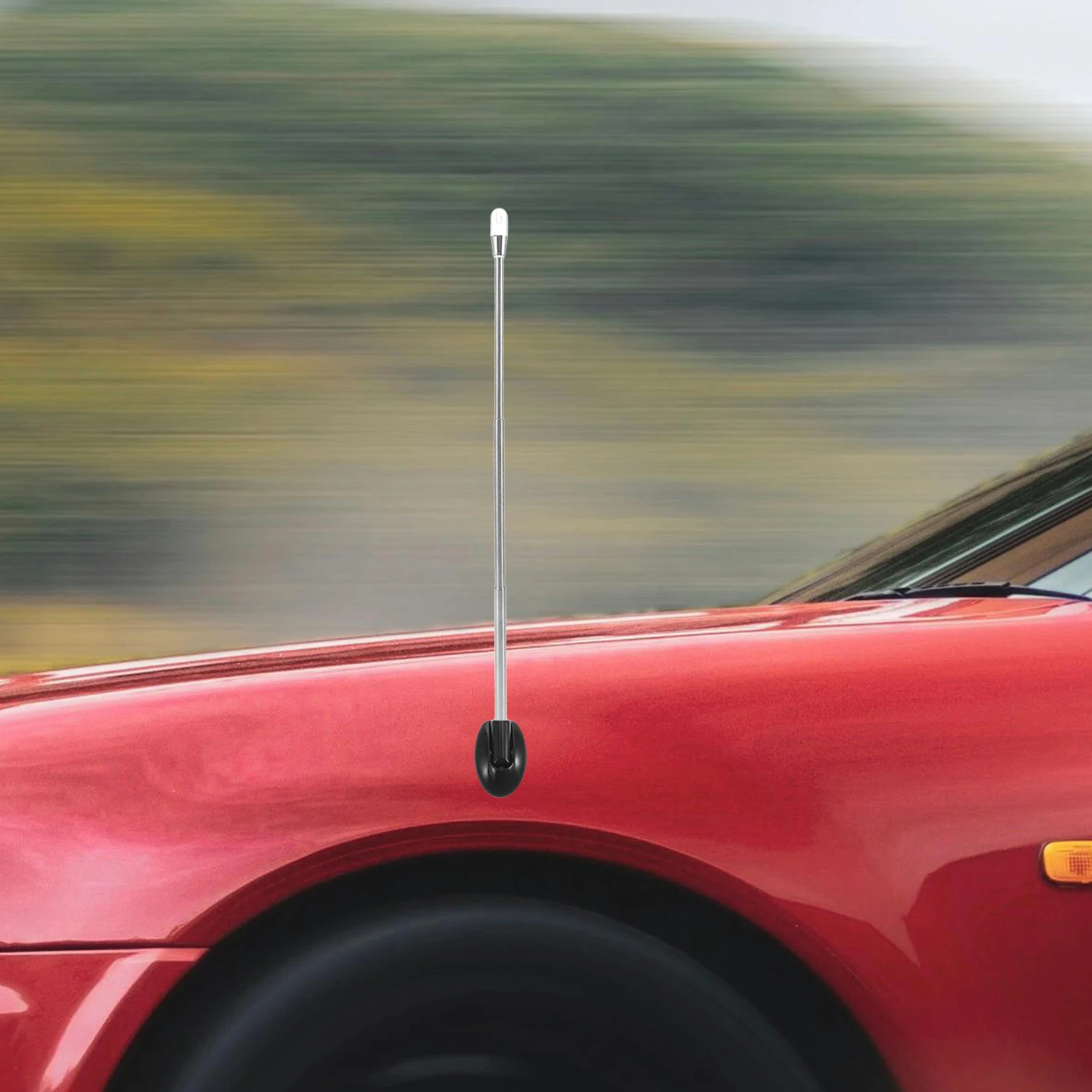

Car Front Decorative Antenna Telescoping 3 Section Flagpole Vehicle Protector Parking Assist Driving Van Bumper