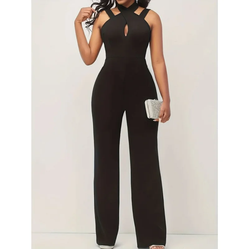 

Chuangmei Peach Hip Lift Sports Yoga Jumpsuit for Women Casual Slightly Flared Fitness Backless Yoga Outfit