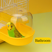 Hanging Bird Bath for Cage Parakeet Bird Cage Accessories Parrots Bathtub Bathroom Shower Cage for Canary Budgerigar Cockatiel