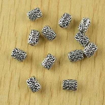 30pcs 7.6x5.6mm , hole 2mm Alloy metal charms tibetan silver flower spacer beads HWH2513