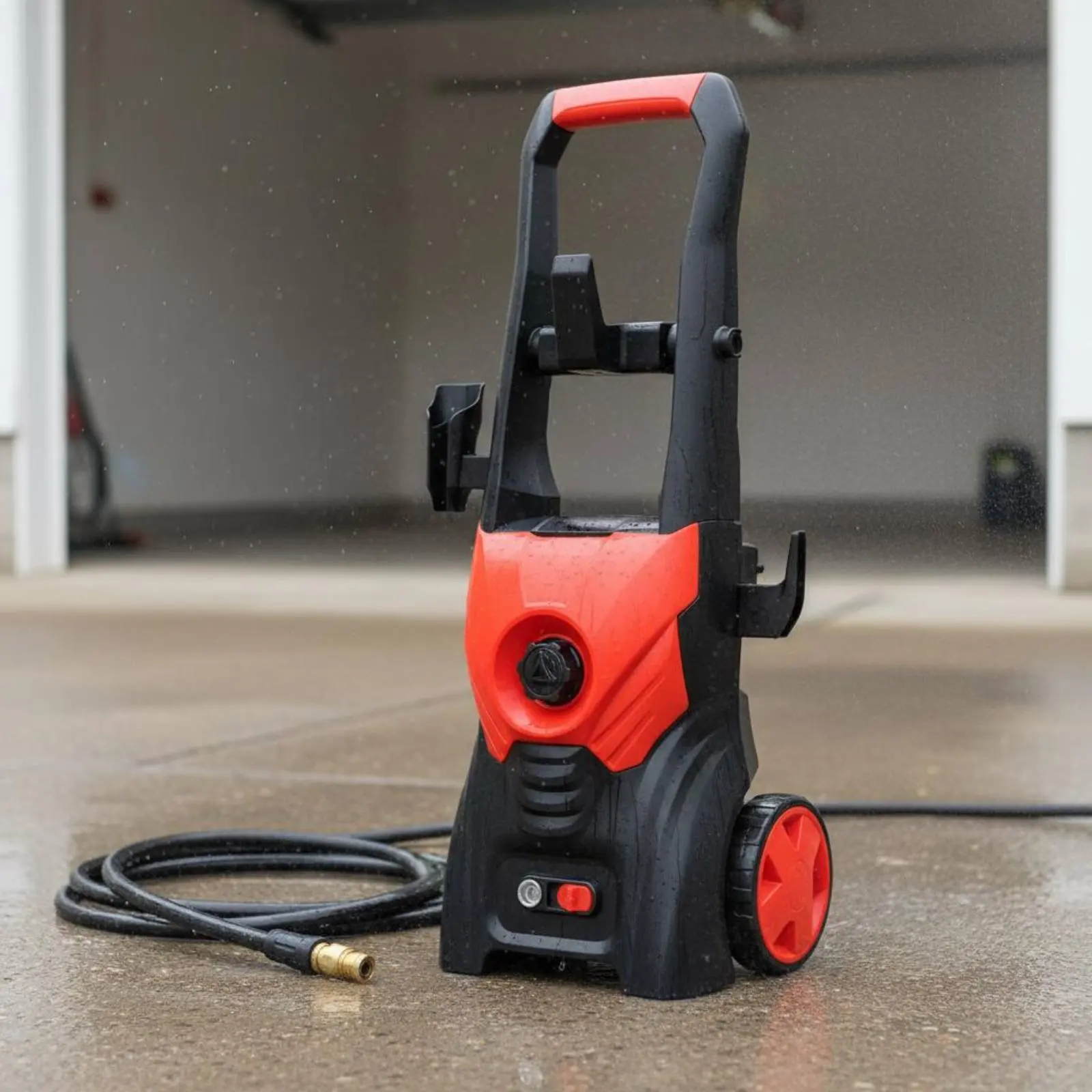 

High Pressure Washer Powerful 1800W Engine Portable Car Washing Machine Wheeled Power Cleaner Easy Storage
