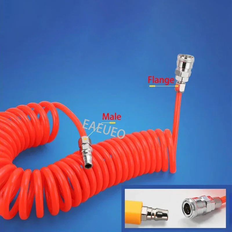 6m OD8×5 Polyurethane PU Air Compressor Hose Tube Pneumatic Hose Pipe for Compressor Air Tool EU PP20+SP20 Type Household Tools