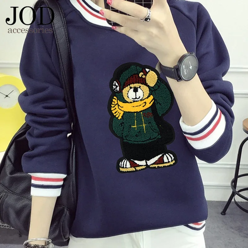 Towel Bear Plush Embroidered Bear Patch Stickers Clothing Hoodies Patches on clothes Accessories Embroidery Hand Sewing patches