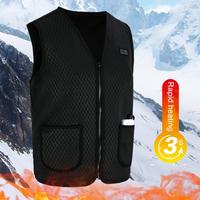 8 Places Outdoor USB Infrared Heating Vest Jacket Men Winter Electric Heated Vest Waistcoat For Sports Hiking Oversized