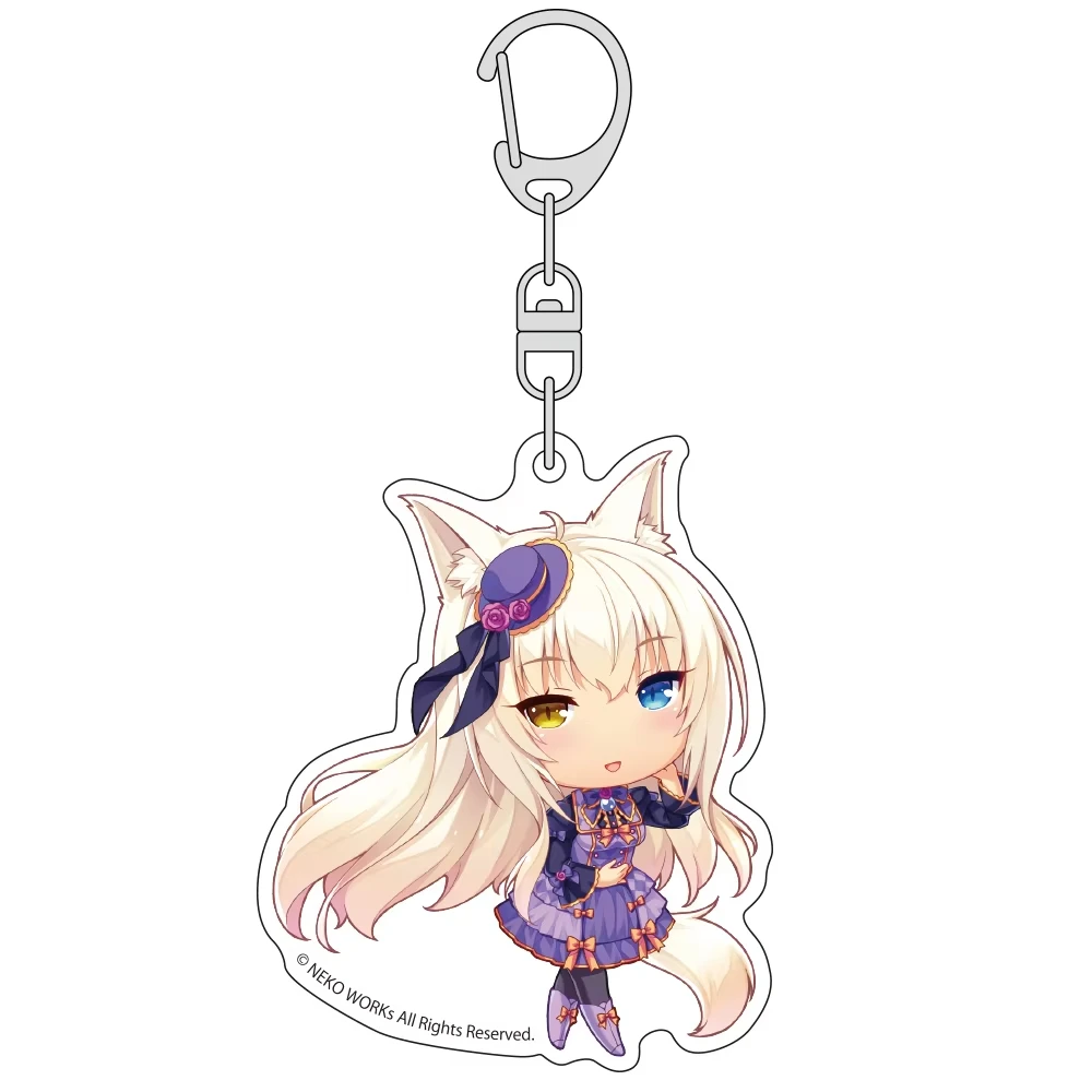 Game Nekopara 6cm Acrylic Keychain Model Characters Ornament Accessorie Christmas Collection Gifts