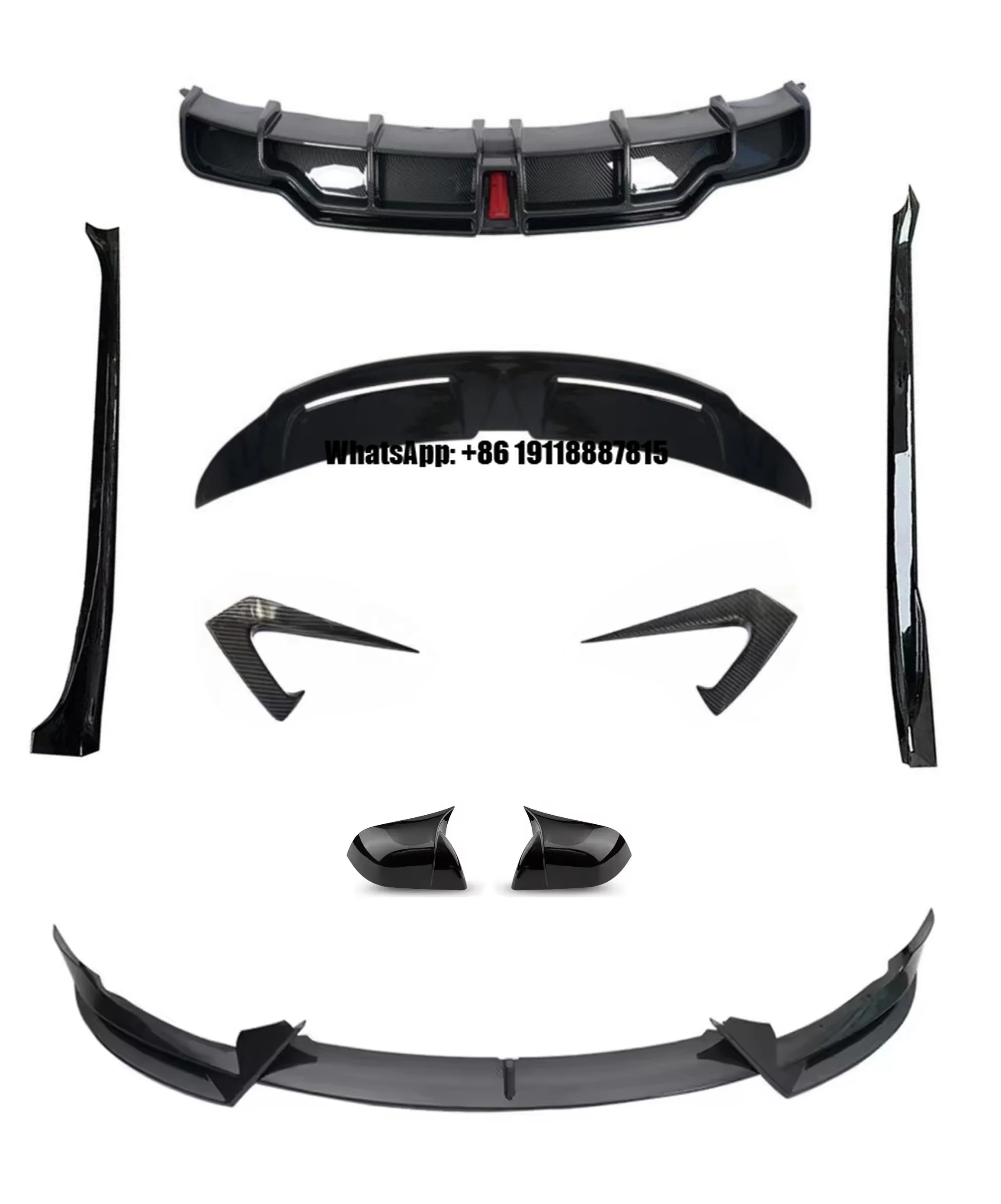 

Shangpo Auto Tuning Rear Diffuser Back Bumper Lip Spoiler Kit for Tesla Model 3 ABS Material New 2018-2023 Replacement