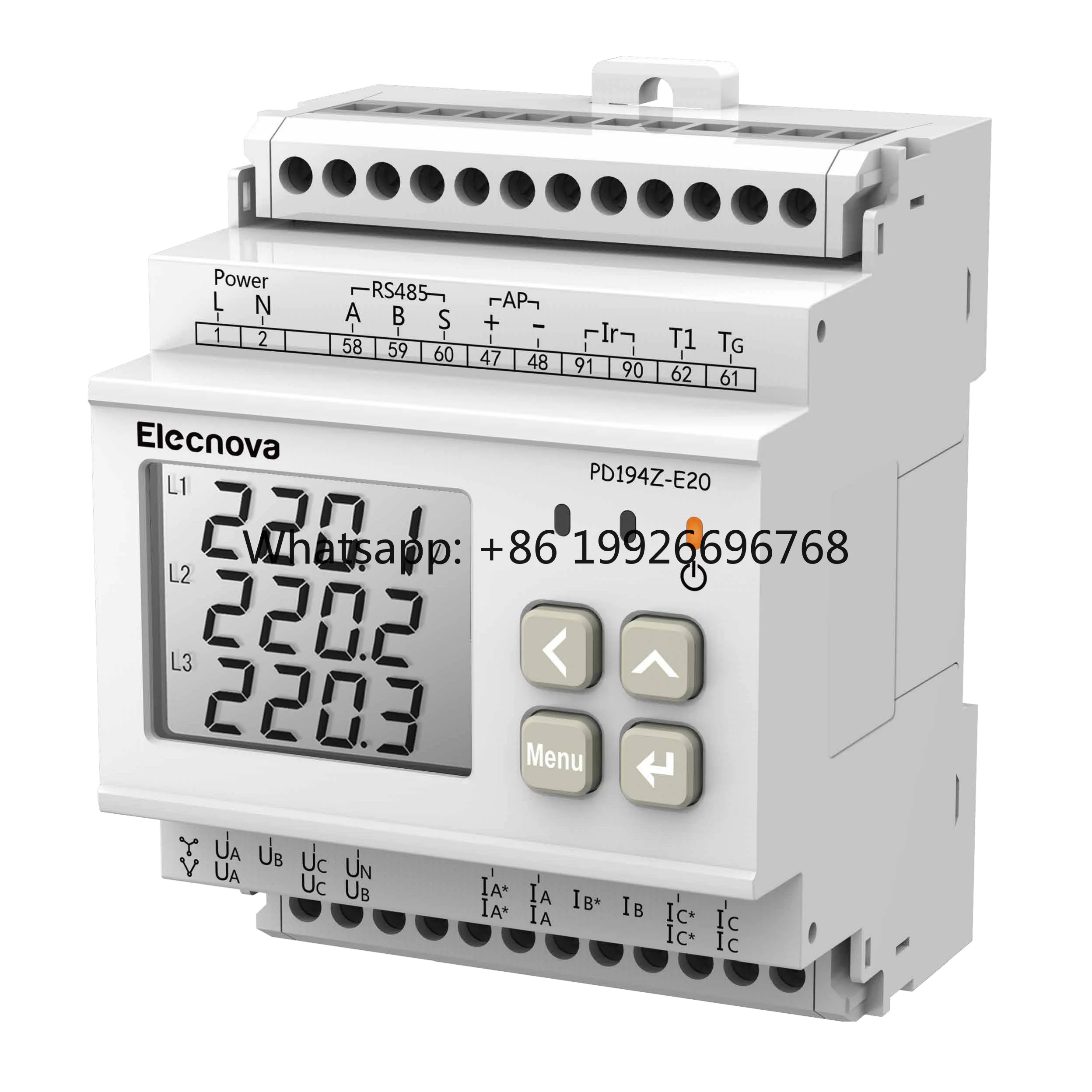 Multi Functional Lora RS485 Comm Energy Meter 3 Phase Power Data Logger
