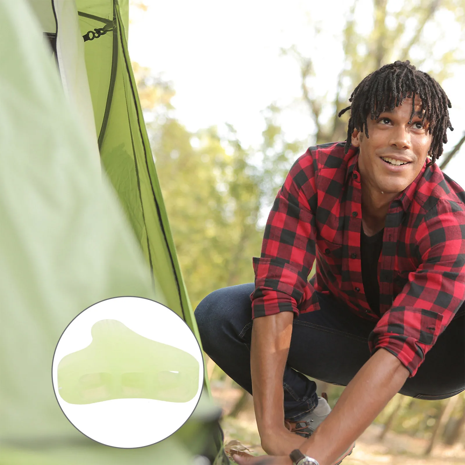 

30Pcs Night Glow Tent Cord Fasteners Windproof Rope Tensioners Outdoor Camping Adjustable Rope Tightening Tool