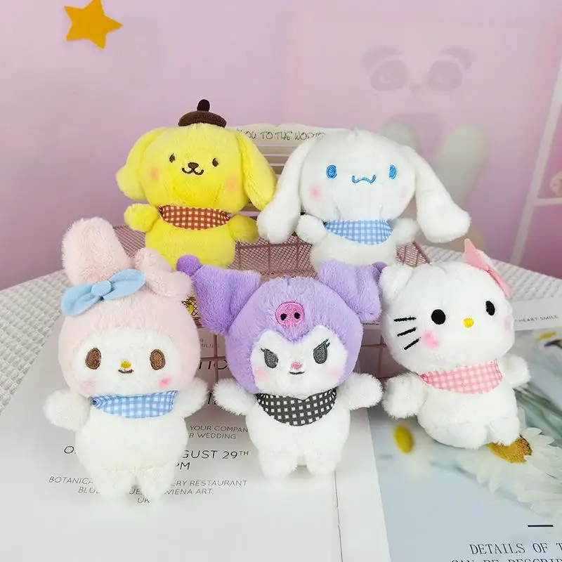 Sleutelhanger Sanrio Kawai Knuffel Anime Figuur Cinnamoroll Kuromi Pluche Pop Toy Hoge Kwal Anime Speelgoed Gift Meisje Voor Kinderen