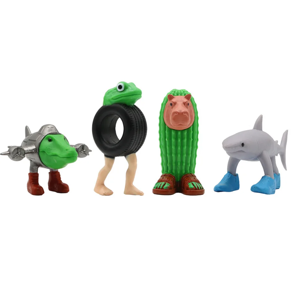 Figura Tungtungsahur Balerina Capuchino Figura de acción Brainbot Anime Tralalero Tralala Tiburón Ornamento Juguete móvil