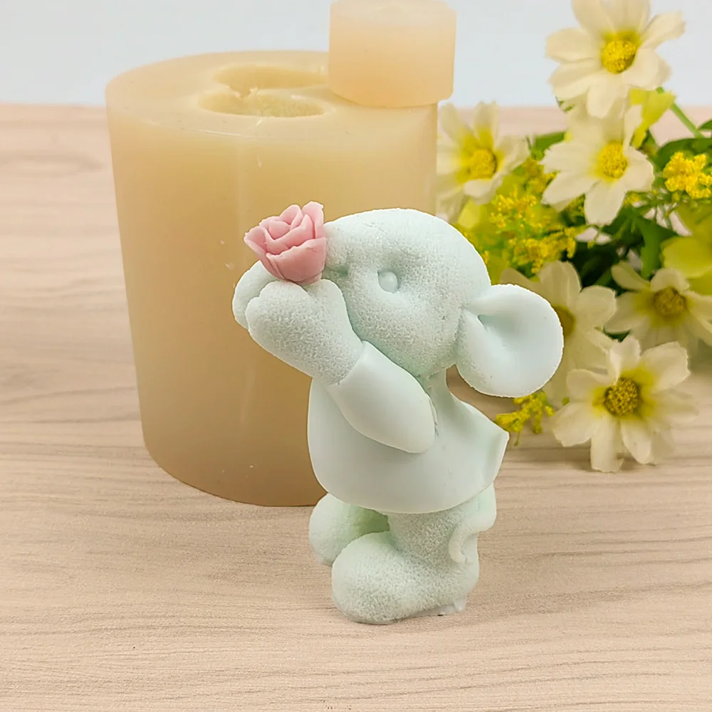 

DIY Bunny Rabbit Mold, Hold Flowers, Animal Cake Making, Decoration Mould, Candle Clay Soap, Resin Molds, New