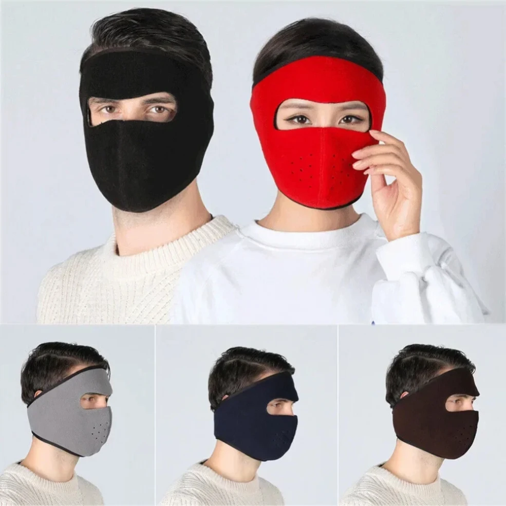 

Winter Outdoor Sports Thermal Face Mask Fleece Ear Warmer Cover Fleece Earmuffs Riding Cycling Ski Mask Balaclava for Men Women