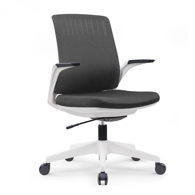 Home computer chair, comfortable for long sitting, white adjustable backrest, work sliding chair, office swivel chair, employee