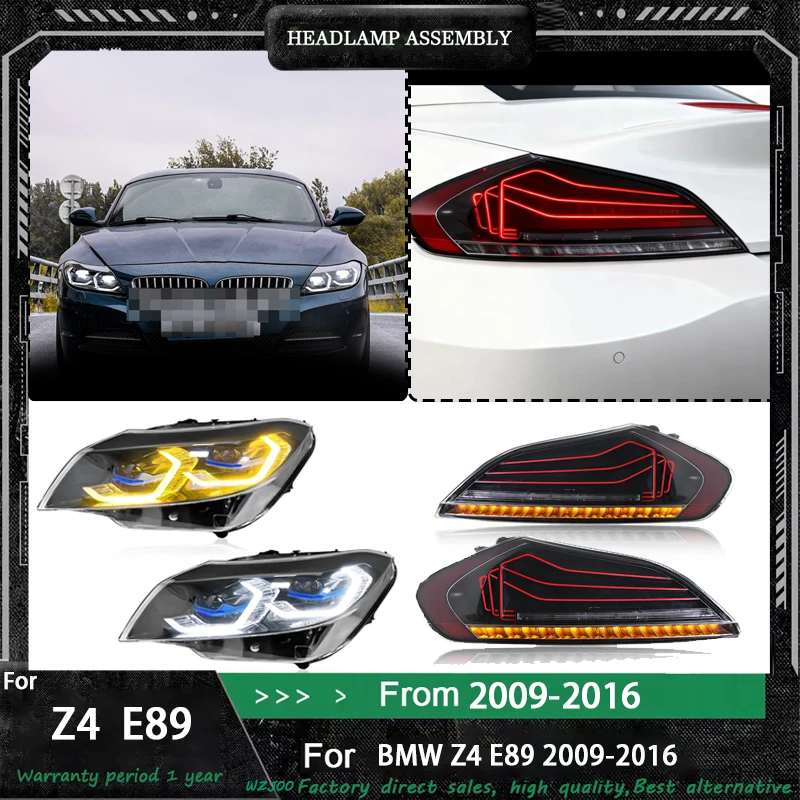 Car Head Light + Taillight For BMW Z4 2009-2016 Turn Signal Headlight DRL daytime running light Auto Car Front Lamp Accessories