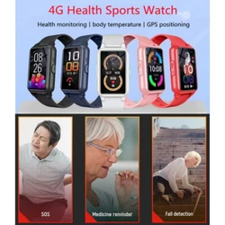Elderly Smart Watch For Seniors Kids Fall Detection Smartwatch SOS Watch GPS Positioning 4G Sim Card Footprint S10 Heart Rate