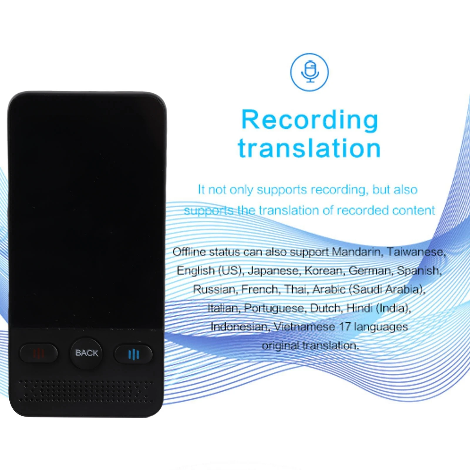 Language Translator Device Maximum Support 32GB 3.0 Inch  ABS Portable Smart Voice Translator for Travel Business