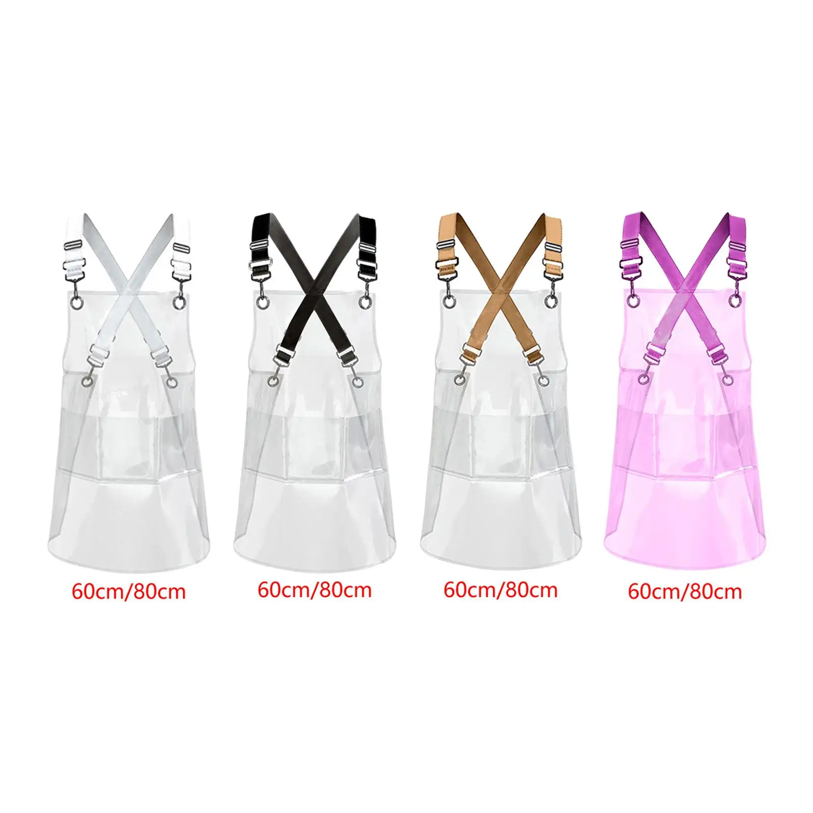 Transparent Apron Work Apron Easy to Clean Kitchen Clear Cooking Apron TPU Material for Farmhouse Hairstylist Apron TPU Apron