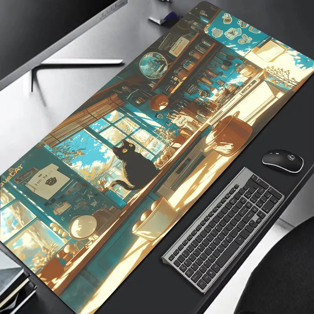 

Kitty Cat Mouse Pad Multi-Size Mouse Pad non-slip Gaming Mousepad Gamer E-Sports Mouse Mat Game Mechanical Keyboard XXL Desk Mat
