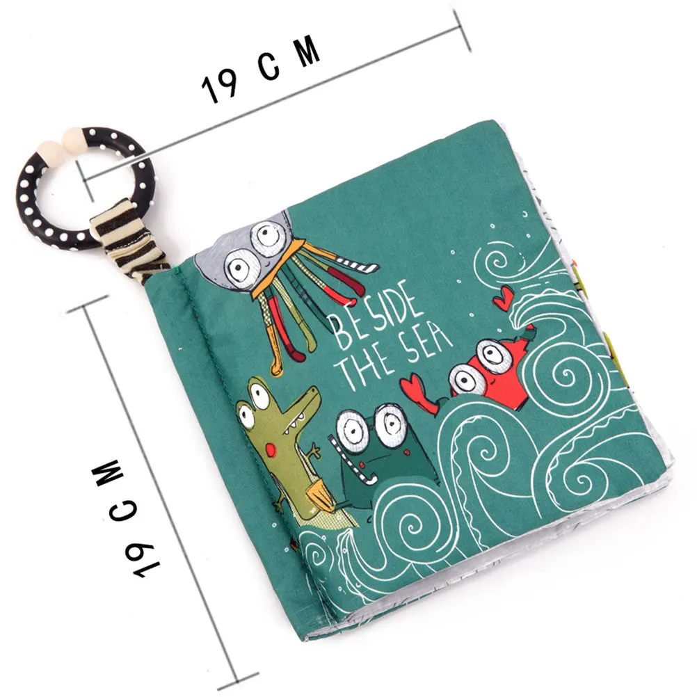 كتاب قماشي للأطفال بتصميم كرتوني، مقاوم للتمزق، بألوان زاهية، تعليمي للتعلم المبكر، مناسب للرضع والأطفال الصغار