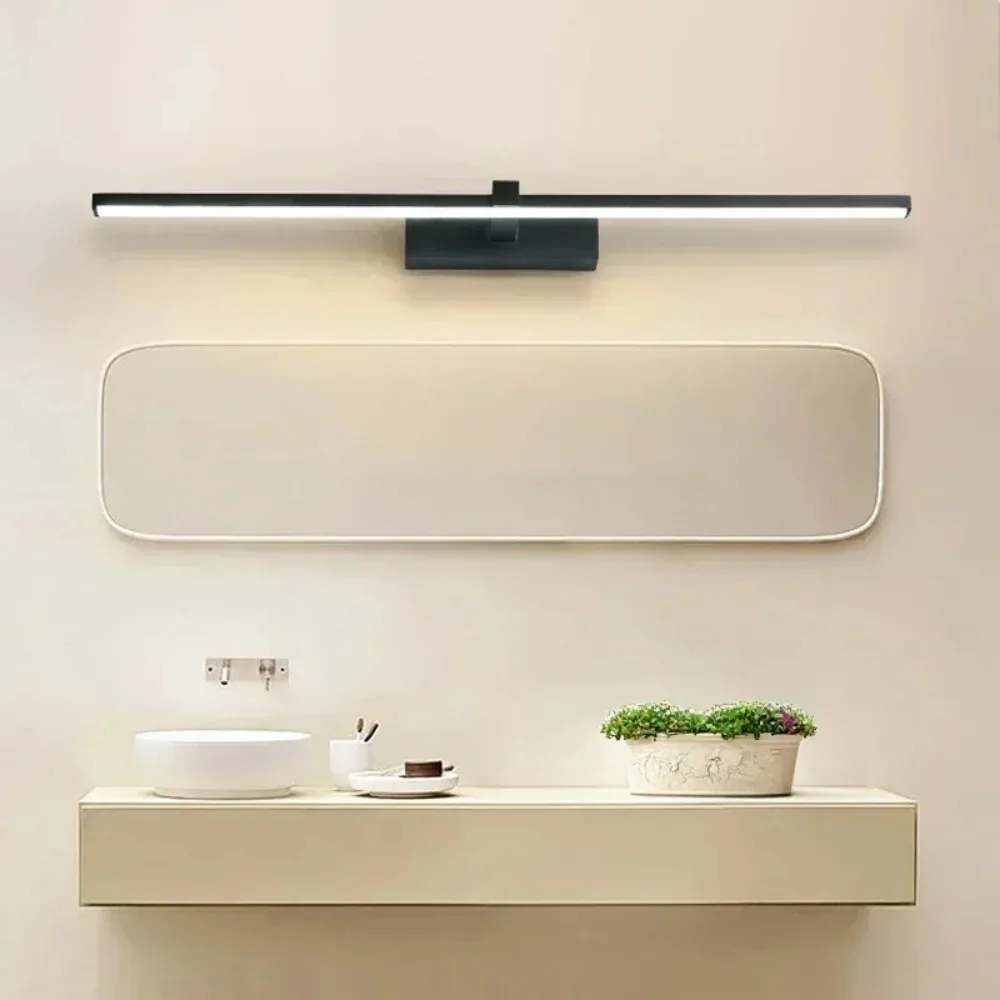 JOYINLED 40CM Black LED Mirror Front Lamp Modern Bathroom Vanity Light Warm White 3000K AC90-260V for Mirror Cabinet Makeup view 3